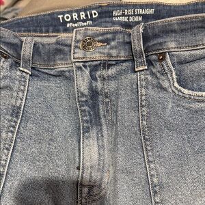 Torrid Straight Leg Jeans - Light Blue Denim